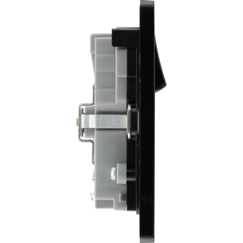 BG Electrical Evolve Matt Grey - Double switched single pole, with USB A + C (22W)