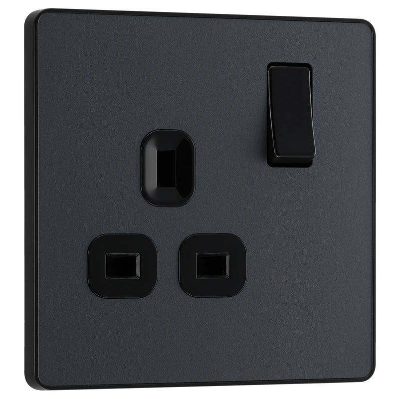 BG Electrical Evolve Matt Grey - Single, switched, single pole