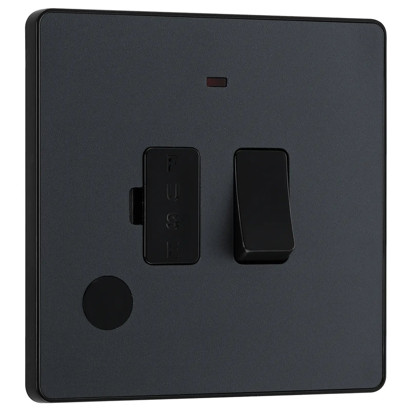 BG Electrical Evolve Matt Grey - Switched and fused with indicator