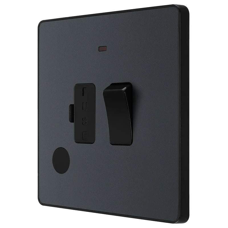 BG Electrical Evolve Matt Grey - Switched and fused with indicator