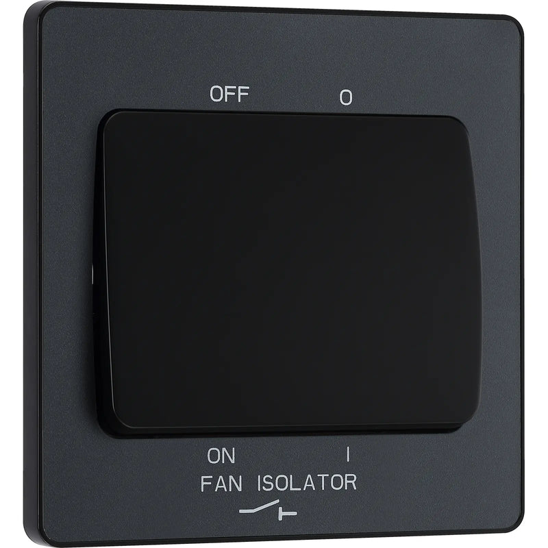BG Electrical Evolve Matt Grey - Triple pole fan isolator