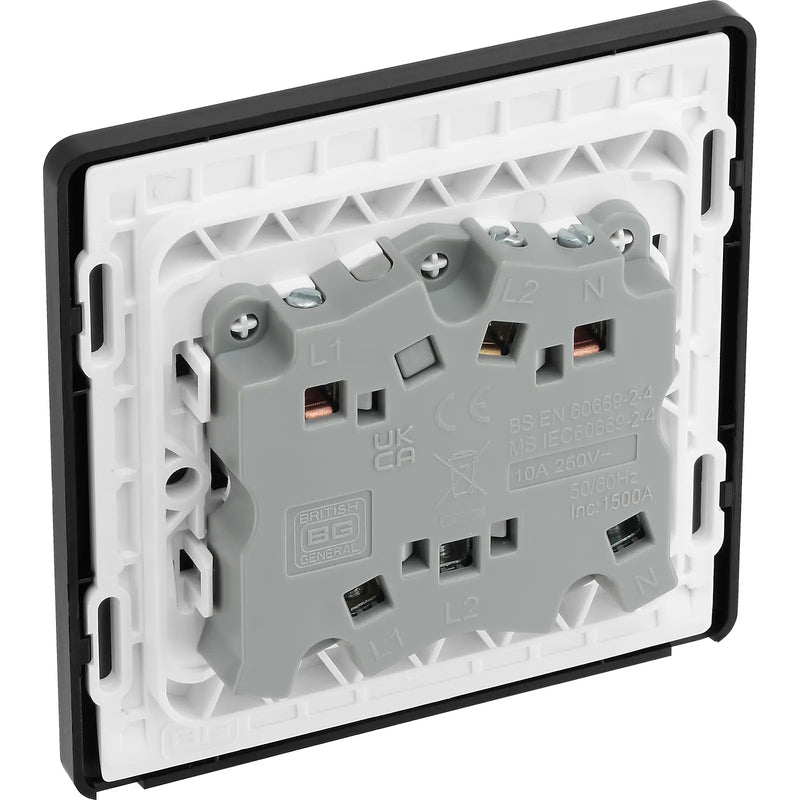 BG Electrical Evolve Matt Grey - Triple pole fan isolator