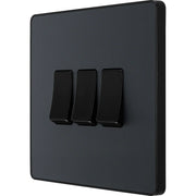 BG Electrical Evolve Matt Grey - Triple, 2 way switch