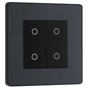 BG Electrical Evolve Matt Grey - Double, 2 way touch, 200W, master