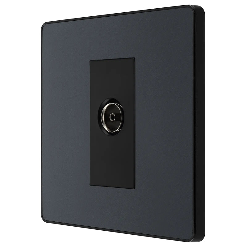 BG Electrical Evolve Matt Grey - Single, co-axial