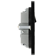 BG Electrical Evolve Matt Grey - Single, switched, single pole, with 2 x USB A