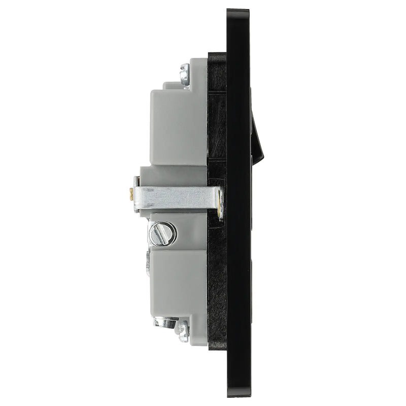 BG Electrical Evolve Matt Grey - Single, switched, single pole, with 2 x USB A
