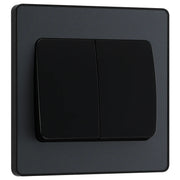 BG Electrical Evolve Matt Grey - Double, 2 way switch, wide rocker