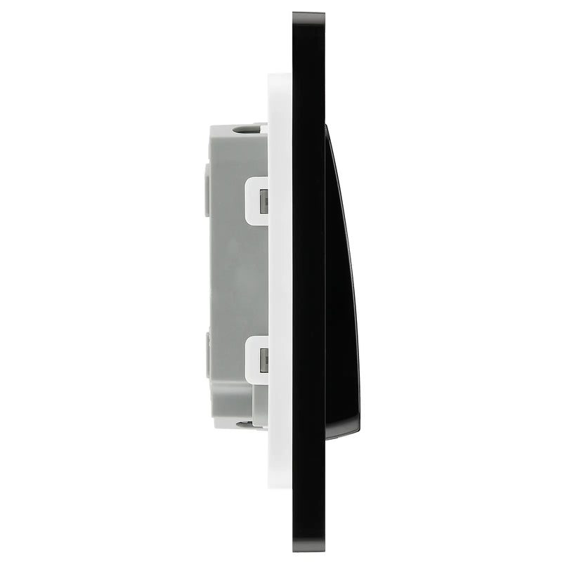 BG Electrical Evolve Matt Grey - Double, 2 way switch, wide rocker