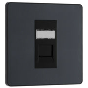 BG Electrical Evolve Matt Grey - Single, RJ45 telephone socket