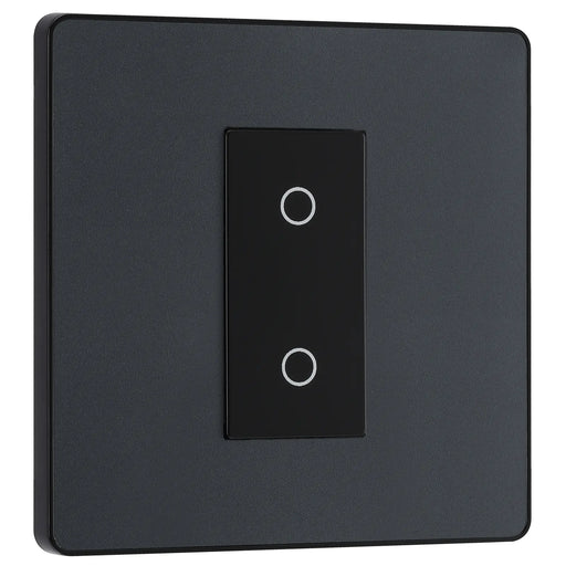 BG Electrical Evolve Matt Grey - Single, 2 way touch, 200W, secondary