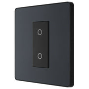 BG Electrical Evolve Matt Grey - Single, 2 way touch, 200W, secondary