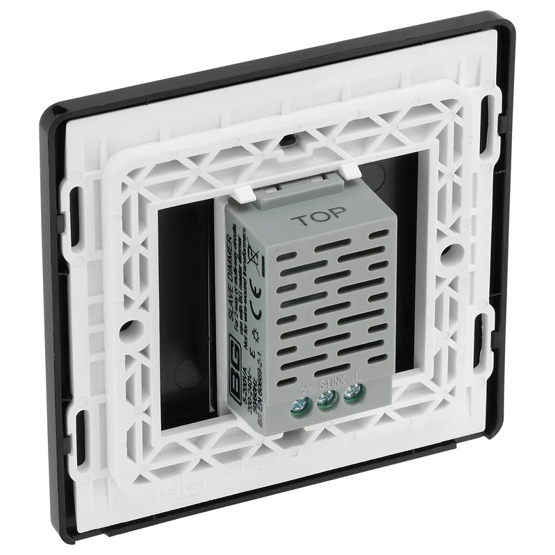 BG Electrical Evolve Matt Grey - Single, 2 way touch, 200W, secondary