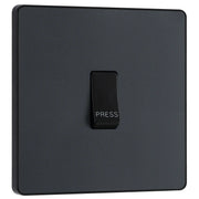 BG Electrical Evolve Matt Grey - Single, bell push switch