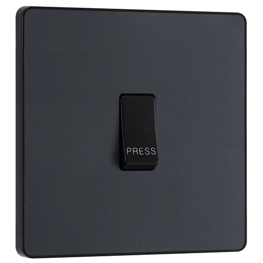 BG Electrical Evolve Matt Grey - Single, bell push switch