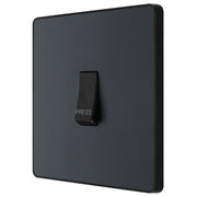 BG Electrical Evolve Matt Grey - Single, bell push switch