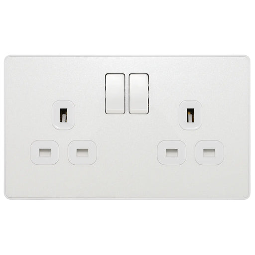 BG Electrical Evolve Pearlescent White - Double, switched, single pole