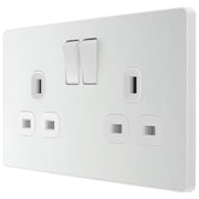 BG Electrical Evolve Pearlescent White - Double, switched, single pole