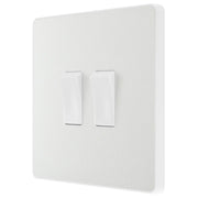BG Electrical Evolve Pearlescent White - Double, 2 way switch
