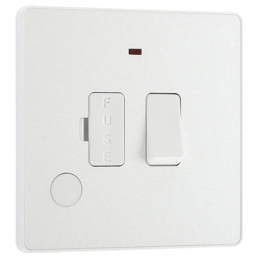BG Electrical Evolve Pearlescent White - Switched and fused with indicator