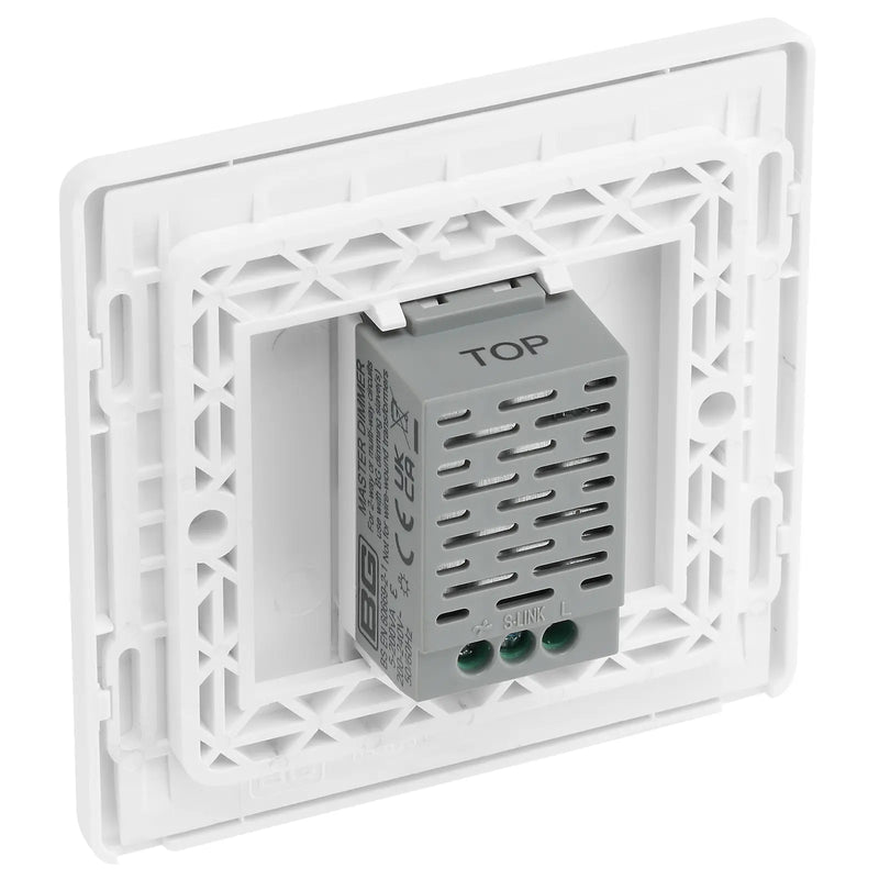 BG Electrical Evolve Pearlescent White - Single, 2 way touch, 200W, master