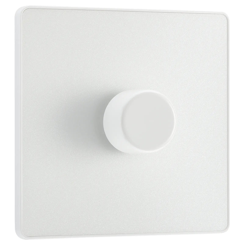 BG Electrical Evolve Pearlescent White - Single, 2 way push 200W