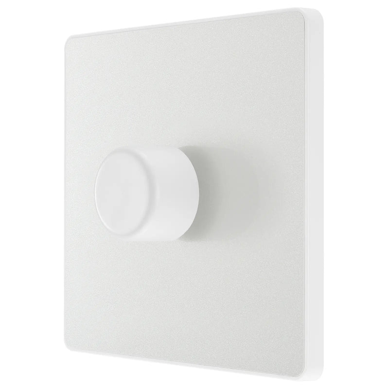 BG Electrical Evolve Pearlescent White - Single, 2 way push 200W