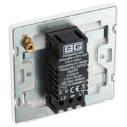 BG Electrical Evolve Pearlescent White - Single, 2 way push 200W