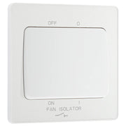 BG Electrical Evolve Pearlescent White - Triple pole fan isolator