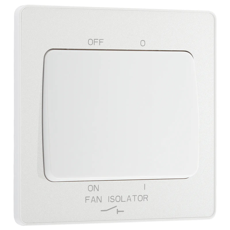 BG Electrical Evolve Pearlescent White - Triple pole fan isolator