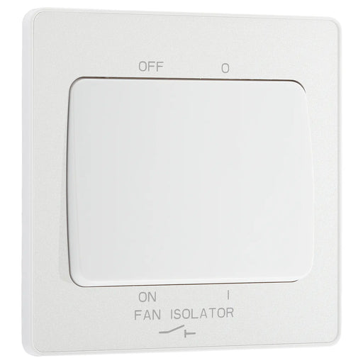 BG Electrical Evolve Pearlescent White - Triple pole fan isolator
