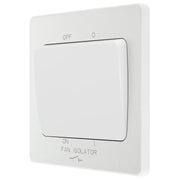 BG Electrical Evolve Pearlescent White - Triple pole fan isolator