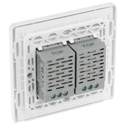 BG Electrical Evolve Pearlescent White - Double, 2 way touch, 200W, master
