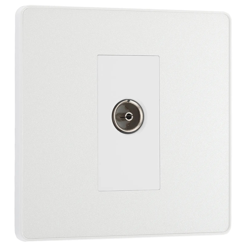 BG Electrical Evolve Pearlescent White - Single, co-axial