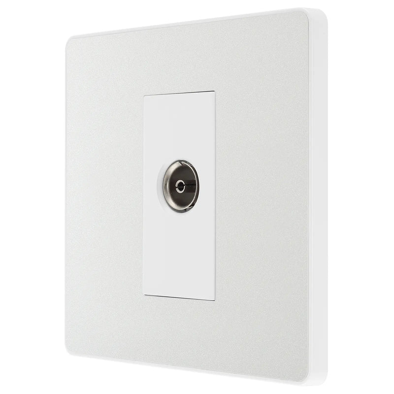 BG Electrical Evolve Pearlescent White - Single, co-axial