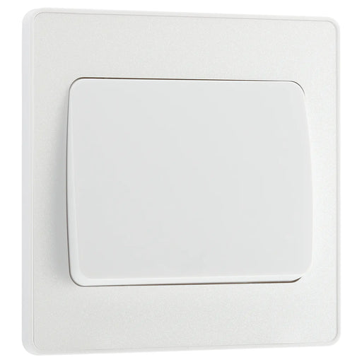 BG Electrical Evolve Pearlescent White - Single, 2 way switch, wide rocker