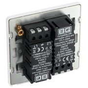 BG Electrical Evolve Pearlescent White - Double, 2 way push 200W