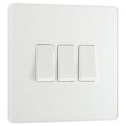 BG Electrical Evolve Pearlescent White - Triple, 2 way switch