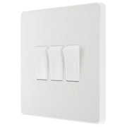 BG Electrical Evolve Pearlescent White - Triple, 2 way switch