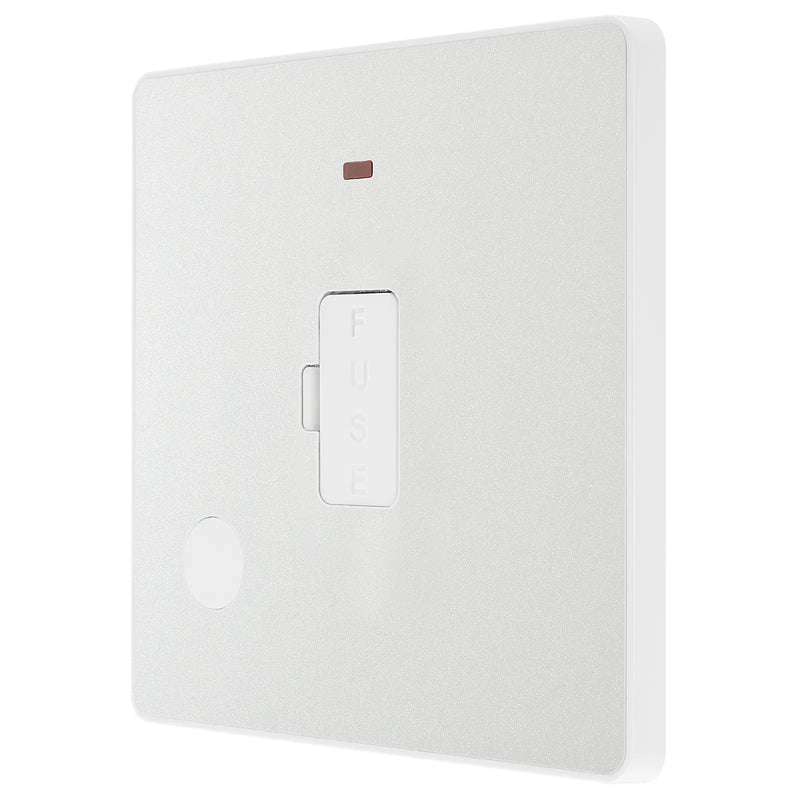 BG Electrical Evolve Pearlescent White - Unswitched and fused