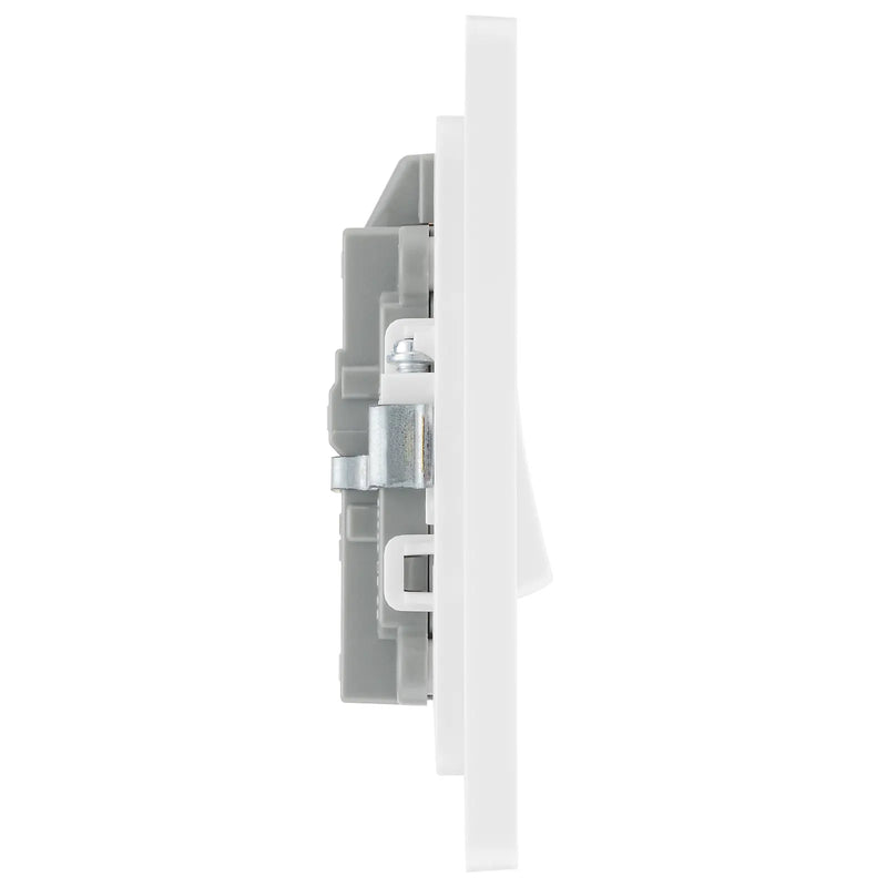 BG Electrical Evolve Pearlescent White - 20A, double pole, with indicator
