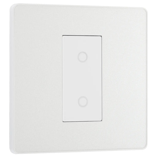 BG Electrical Evolve Pearlescent White - Single, 2 way touch, 200W, secondary