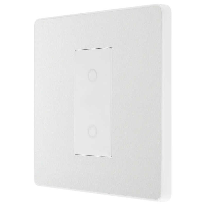BG Electrical Evolve Pearlescent White - Single, 2 way touch, 200W, secondary