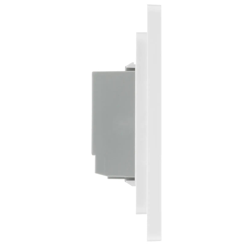 BG Electrical Evolve Pearlescent White - Single, 2 way touch, 200W, secondary