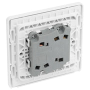 BG Electrical Evolve Pearlescent White - Double, 2 way switch, wide rocker