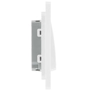 BG Electrical Evolve Pearlescent White - Double, 2 way switch, wide rocker