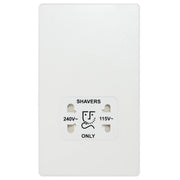 BG Electrical Evolve Pearlescent White - 115/240V dual voltage shaver socket
