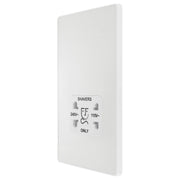 BG Electrical Evolve Pearlescent White - 115/240V dual voltage shaver socket
