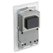 BG Electrical Evolve Pearlescent White - 115/240V dual voltage shaver socket