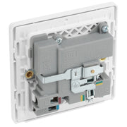 BG Electrical Evolve Pearlescent White - Single, switched, single pole, with 2 x USB A